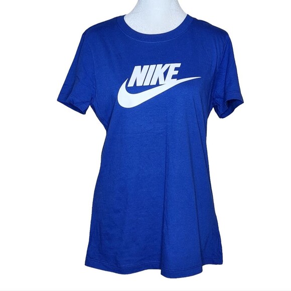 Nike Essential Futura Icon T-Shirt Cotton Royal Blue Women's Size Small NWT - Picture 1 of 8